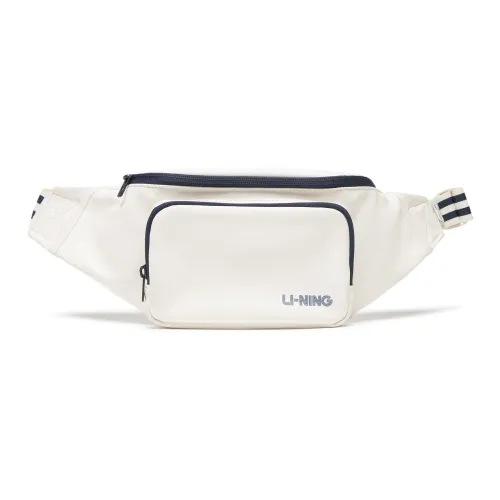 LiNing Polyurethane Fanny Pack Unisex Ivory & Space Blue