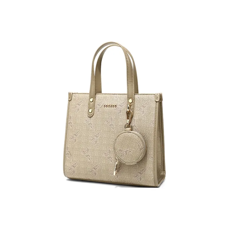 CLEVER& KETCH PU Tote Shoulder Bag Crossbody Bag Handbag Regular Women's Ecru/Brown-7
