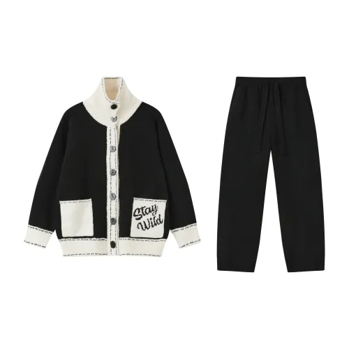 WILD ROOMS Pajama Set Unisex Black