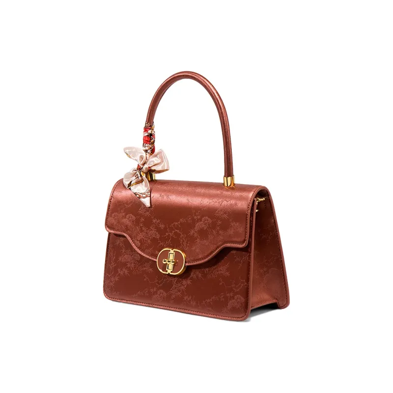CLEVER& KETCH PU Shoulder Bag Crossbody Bag Handbags Regular Women's Chinese Style Red-1