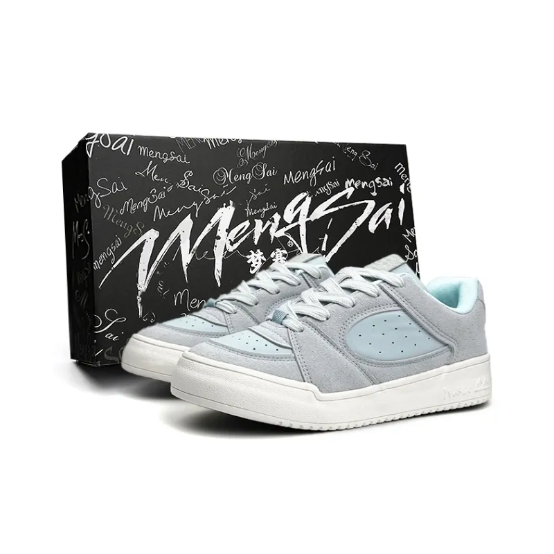 Mengsai Abrasion Resistant Slip Resistant Low Top Skateboard Shoes Unisex Moon Blue-0