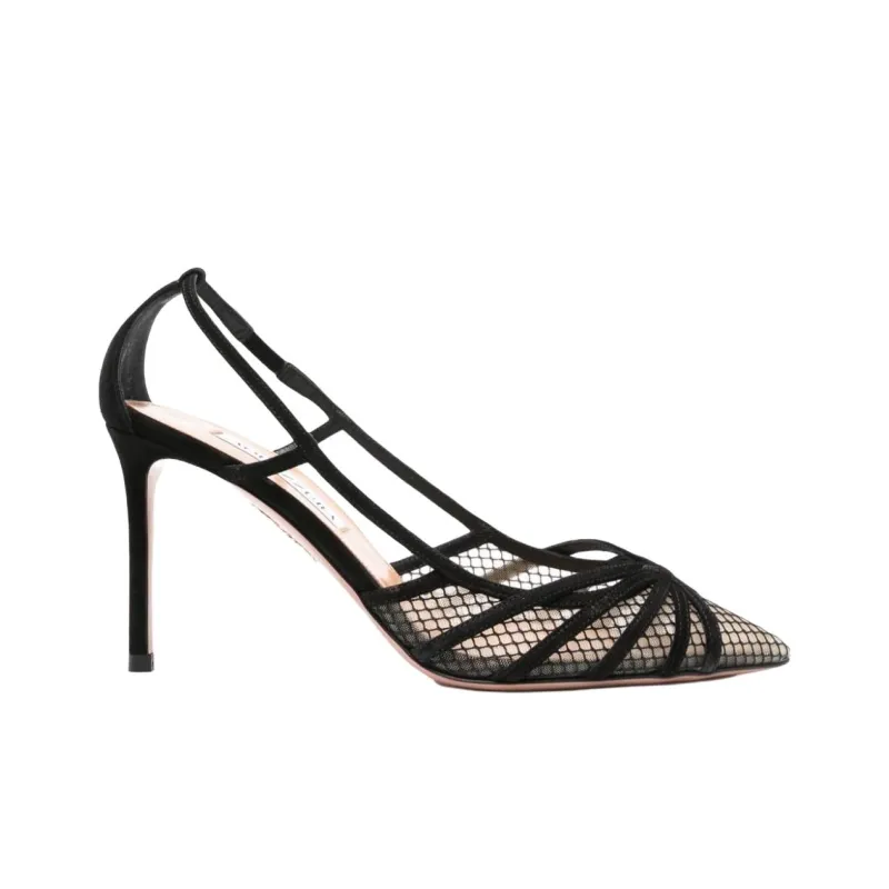 AQUAZZURA Pisco Slim Heel High Heels 8.5cm Women's Black-1