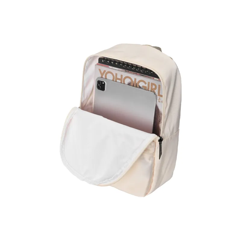 Soundbyte Polyester Backpack Regular Unisex Beige-3