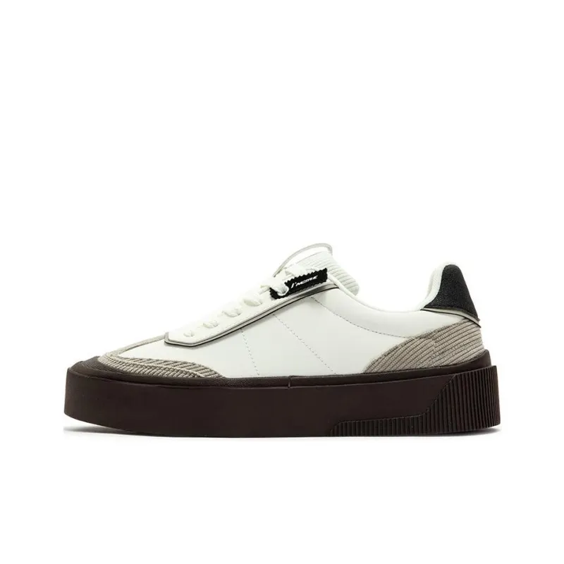 361° Dune Series Wear Resistant Slip Resistant Coverage Low Top Skateboard Shoes Men's White Brown-0