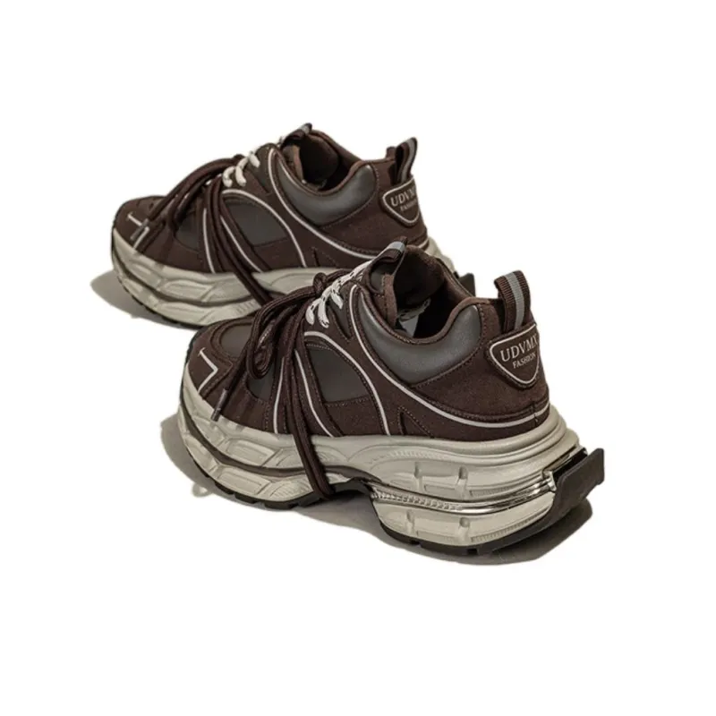 Ruomini Anti-Slip And Wear-Resistant Height Increasing Low-Top Chunky Sneakers Women's-4