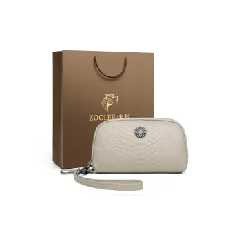 ZOOLER Cow Leather Clutch Regular Women's Light Apricot