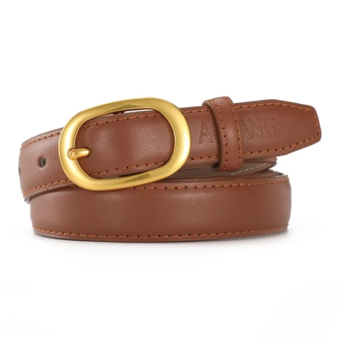 AOKANG Split Cow Leather Cow Split Leather Belts Women's 2.4cm-23