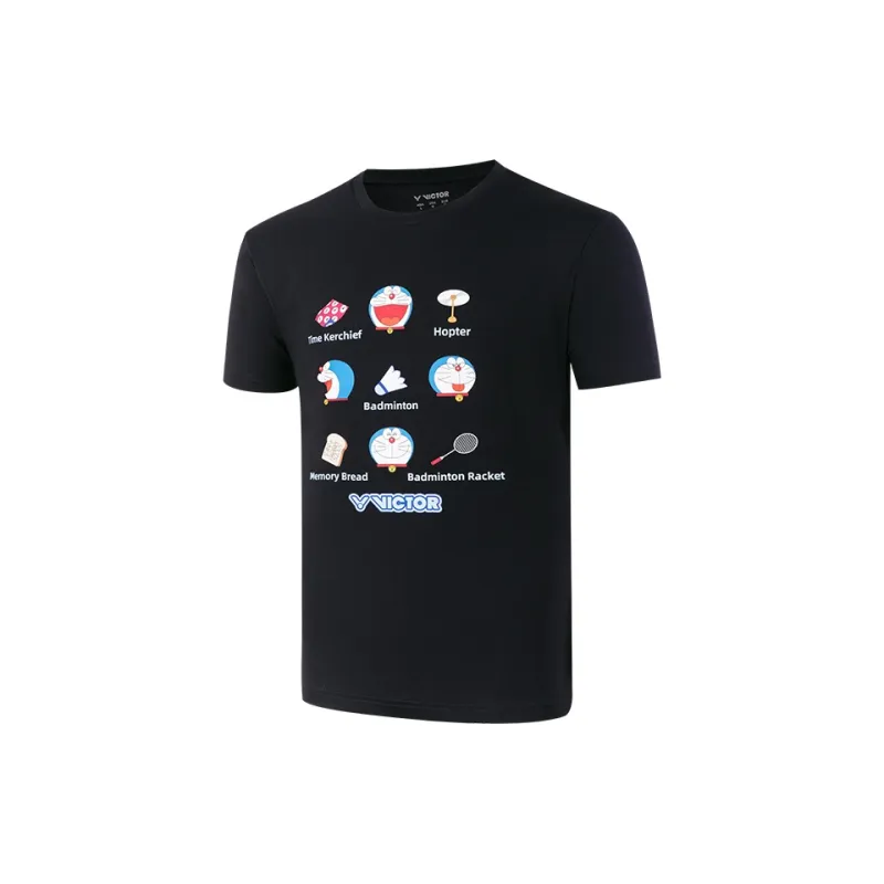 VICTOR x DUOLA A MENG , LIANMINGKUAN Victor X Doraemon Collaboration Collection Badminton Jersey Unisex Black-1