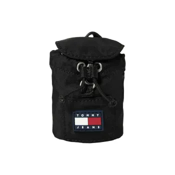 Tommy Hilfiger Polyester Zinc Alloy Iron Keychains Men's Black