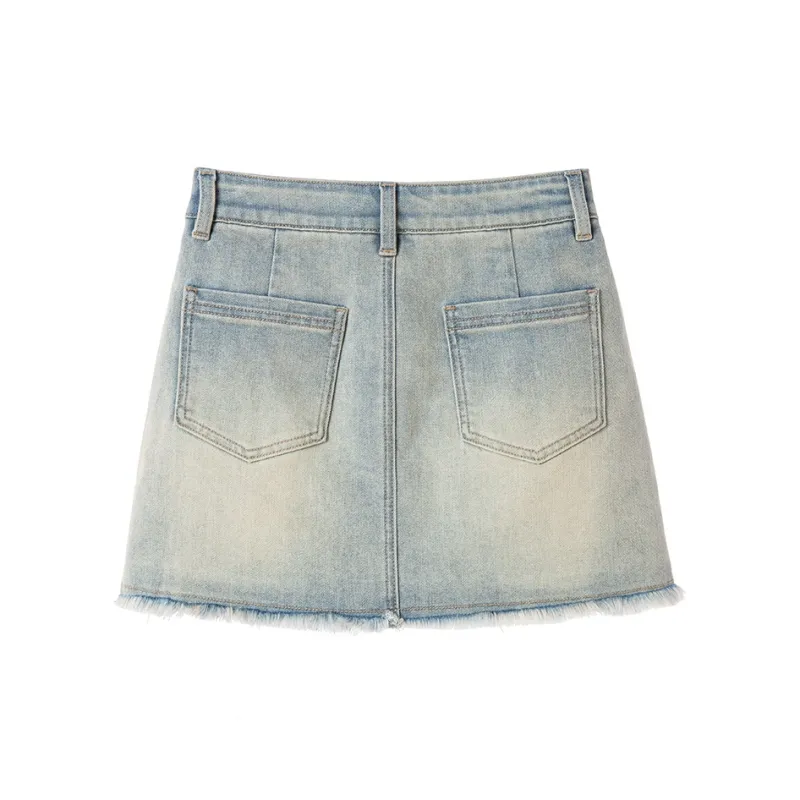 EKOOL Denim Short Skirts Women's Monochrome-1
