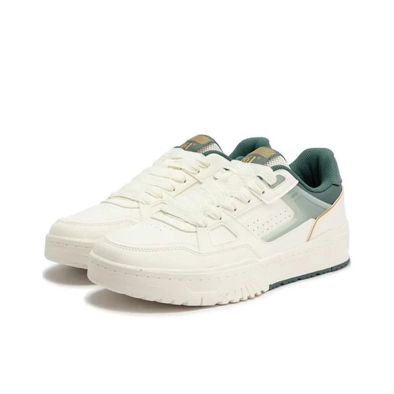 361° CLOUDSTEP 2 Wear Resistant Breathable Height Increasing Low Top Skateboard Shoes Men's White Green-2