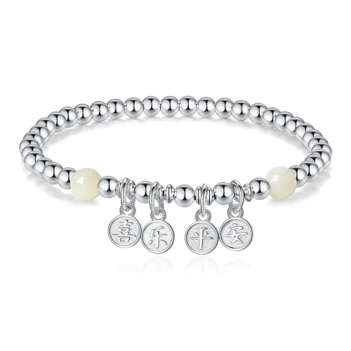 Emerald Dynasty Hetian Jade Bracelets White Jade/Pale Greenish White Jade Women's