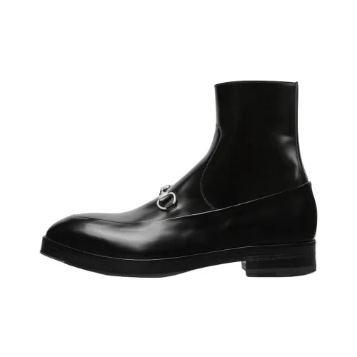 GUCCI Ankle Boots 3.4cm Men's Black