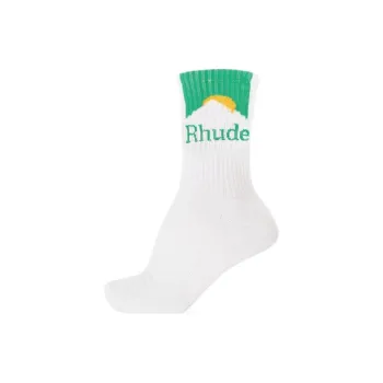 RHUDE Mid Calf Socks Men's 1 Pack White
