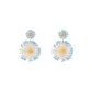 Blue Sunflower Earring Post-1 Pair