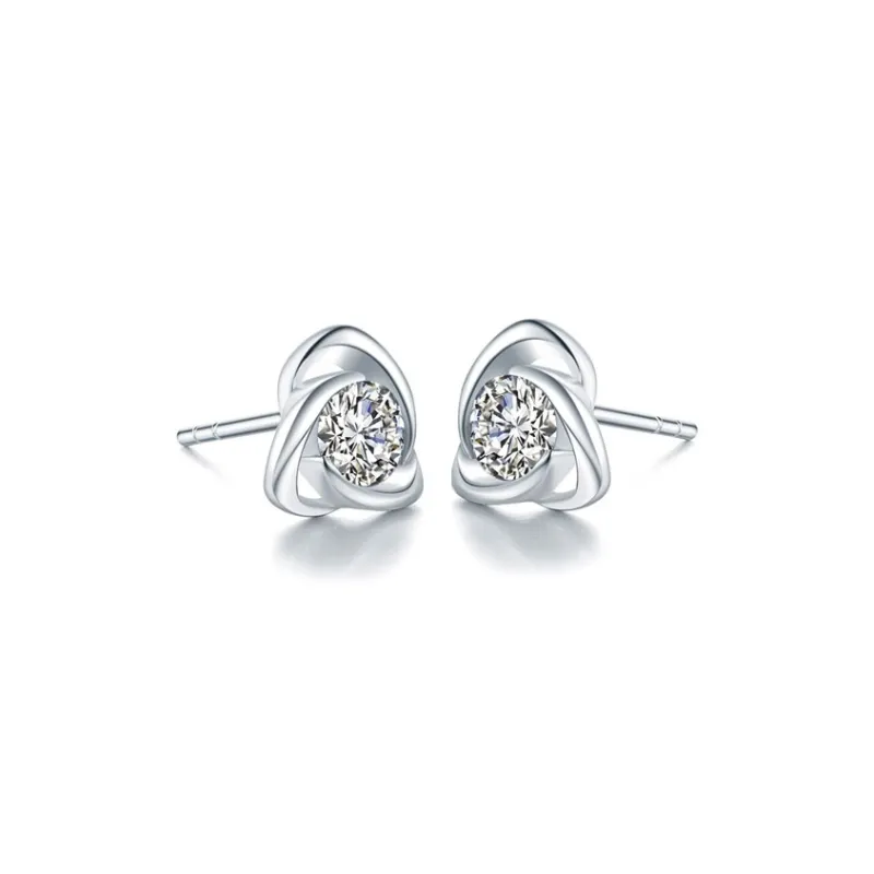 LOVE WHEEL S925 Silver Stud Earrings Women's-0