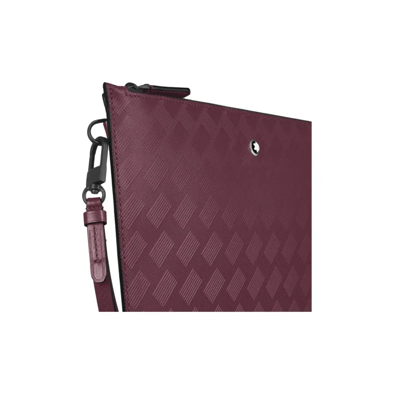 MONTBLANC Full Grain Cow Leather Clutch Men's Bordeaux Red-4
