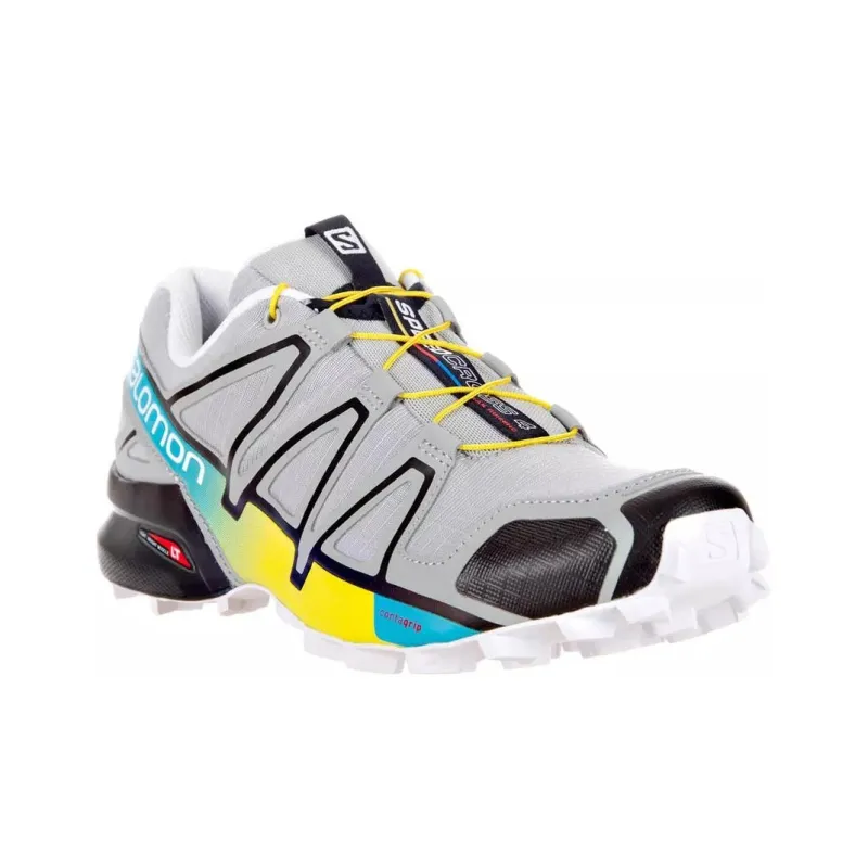 SALOMON Speedcross 4 Slip Resistant Waterproof Low Top Running Shoes Men's Gray-2