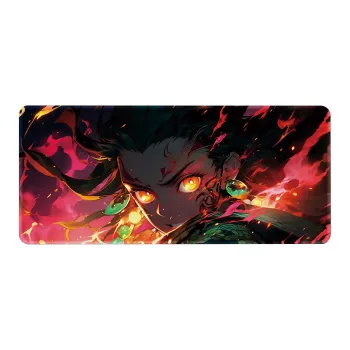 Vibrate Ink Wash Three Jet Black Computer Mouse Pad, Martial Arts Esports Keyboard Pad, Slip Resistant Mouse Pads