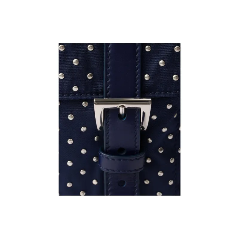 PRADA Reclycle Polyamide Shoulder Bag Unisex Dark Blue-5