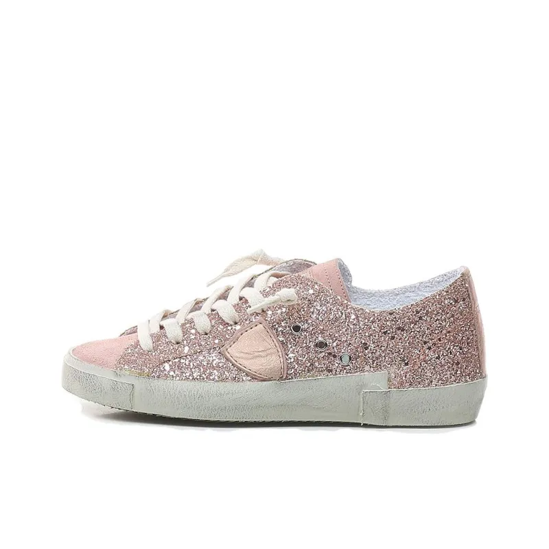 PHILIPPE MODEL PARIS Slip Resistant Low Top Skateboard Shoes Women's Pink-0