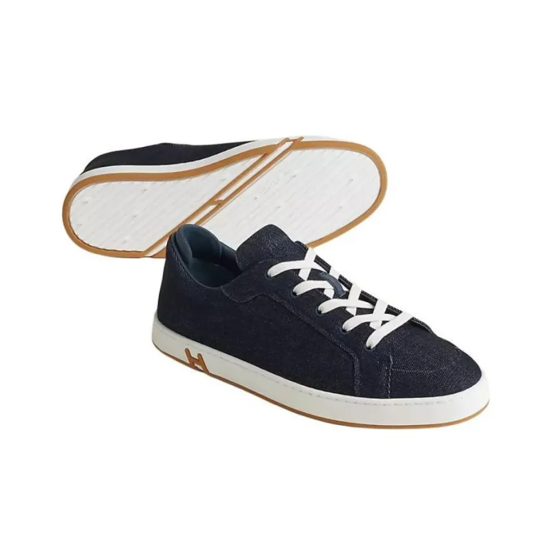 HERMES Kid Low Top Skateboard Shoes Men's Blue-3
