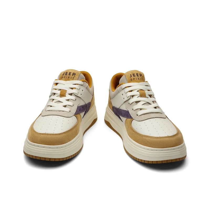 JEEP SPIRIT Low Top Skateboard Shoes Men's Coconut Brown-5