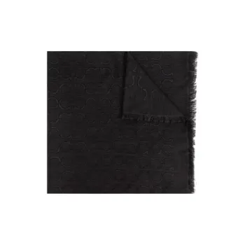 Ferragamo Gancini Monogram Frayed Edge Scarf