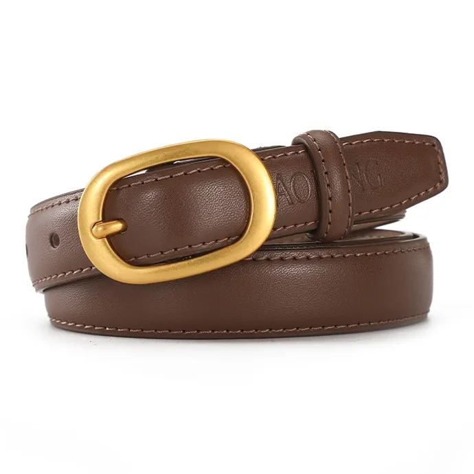 AOKANG Split Cow Leather Cow Split Leather Belts Women's 2.4cm-8
