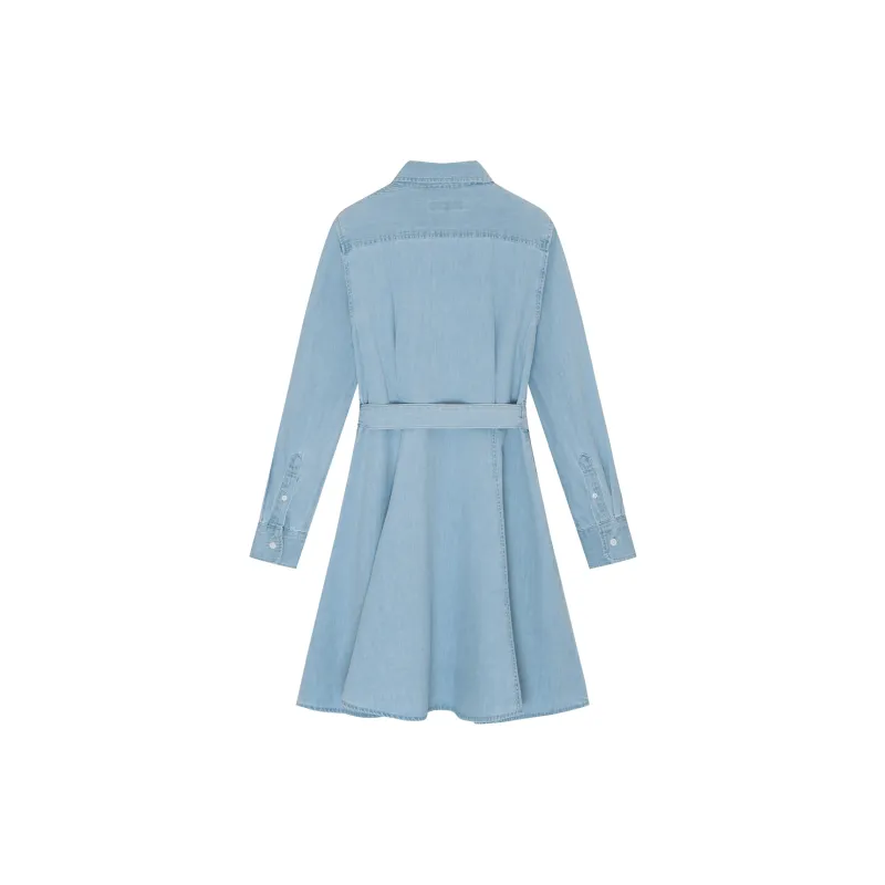 Teenie Weenie Long Sleeved Dresses Women's Light Blue-1