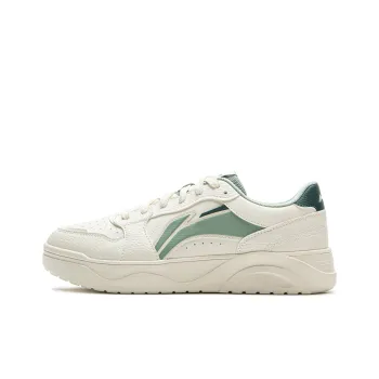 LiNing Anti Slip Wear Resistant Low Top Skateboard Shoes Men's Beige Green