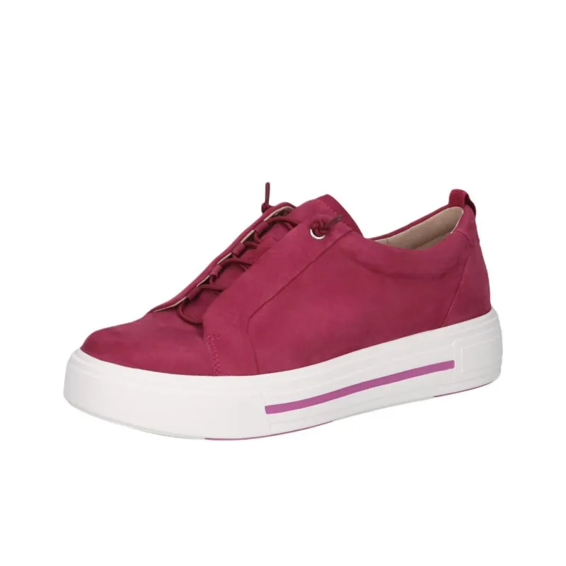 CAPRICE Anti-Slip Wear-Resistant Low-Top Skateboard Shoes Women's Rose Red-1