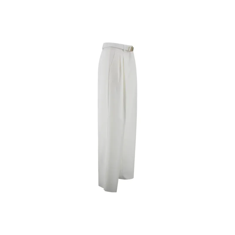 MaxMara Studio Neottia Belted Wide Leg Trousers-2