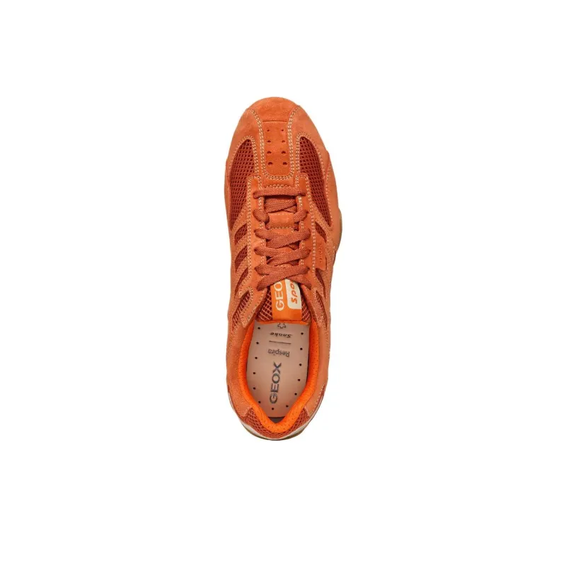 GEOX Snake Original Abrasion Resistant Low Top Casual Shoes Men's Orange-4