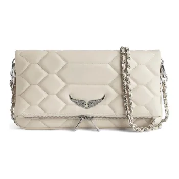 Zadig & Voltaire Rock Quilted Leather Clutch Bag