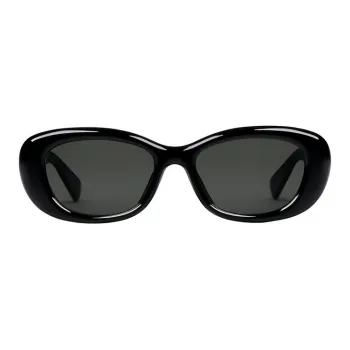 GUCCI Injection Molded Oval Sunglasses Women's Black