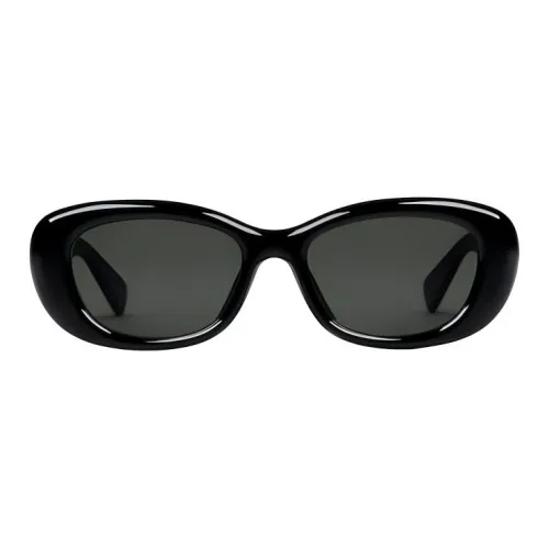 GUCCI Injection Molded Oval Sunglasses Women's Black