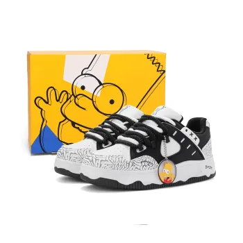 The Simpsons Coverage Cushioning Wear-Resistant Lightweight Height Increasing Low-Top Skateboard Shoes Unisex