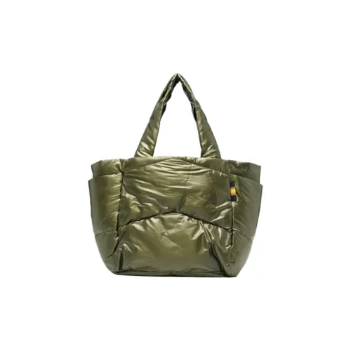 K WAY Polyamide Tote Bag, Shopping Bag, Handbag, Shoulder Bag Regular Women's Green