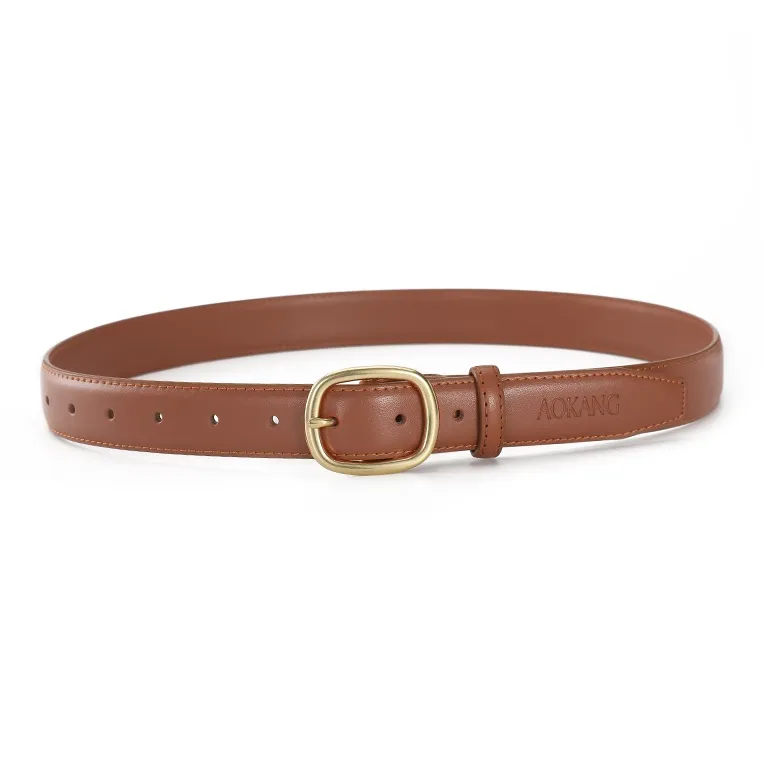 AOKANG Split Cow Leather Belts Women's 2.8cm-18