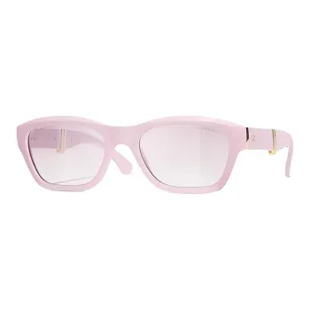 CHANEL Nylon Square Sunglasses Unisex Pink