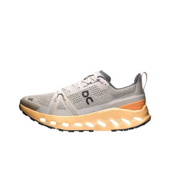 On Cloudsurfer Trail Anti Slip Wear Resistant Low Top Running Shoes Men's Silver Gold