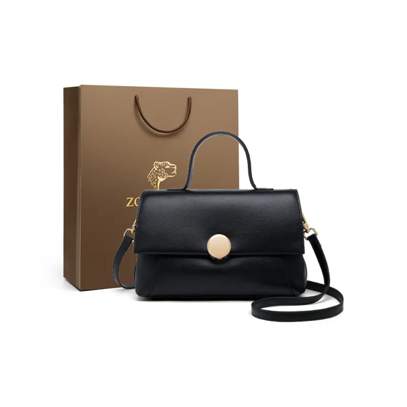 ZOOLER Top Grain Cow Leather Crossbody Handbag Regular Women's Black/Cookie/Coffee/Dark Khaki-13
