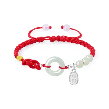 Lao Feng Xiang Bracelets Green Jade Women's