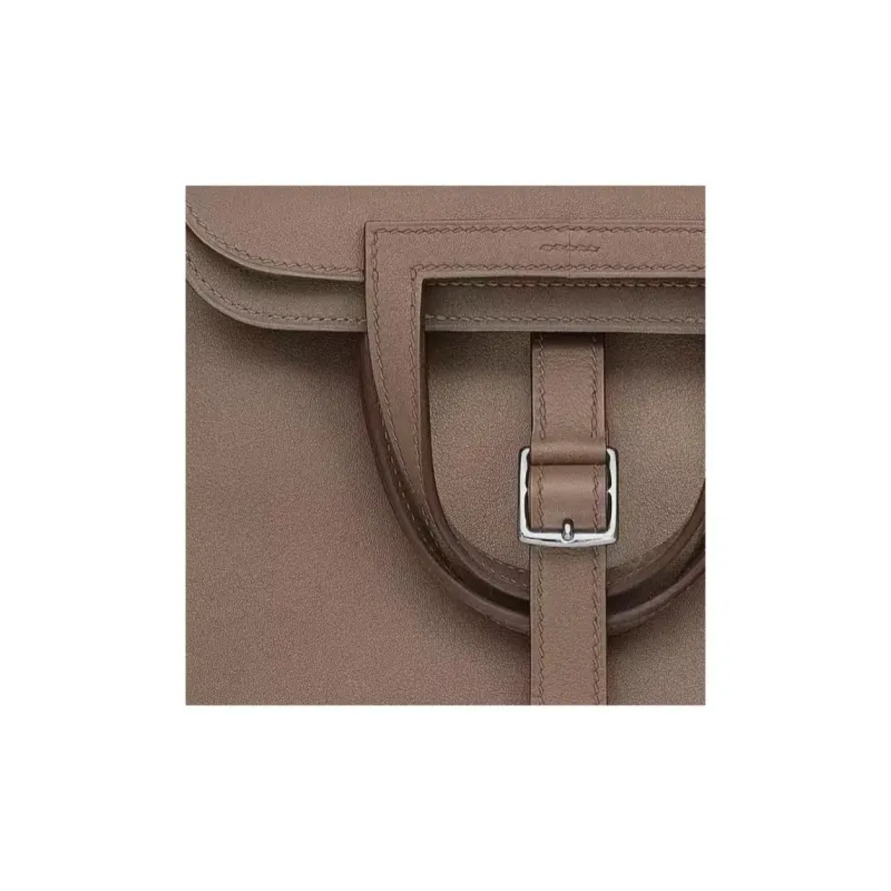 HERMES Halzan Swift Calfskin Shoulder Bag Crossbody Bag Mini Unisex Elephant Gray-1