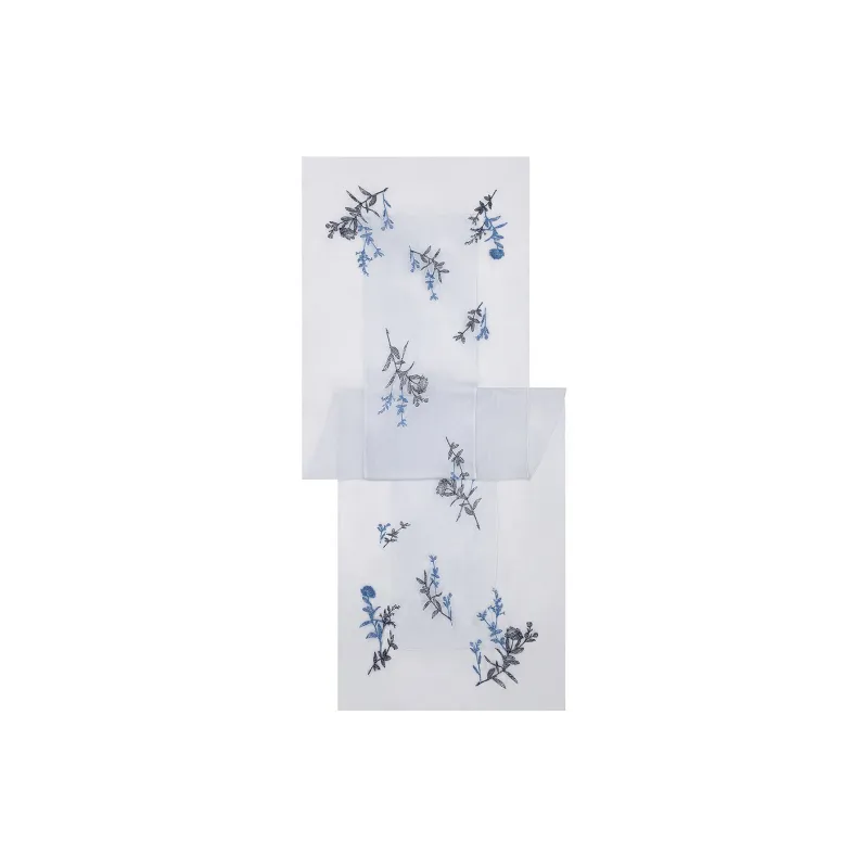 Shanghai Story 100% Mulberry Silk Scarves Women's If Flower Branch Collection-3