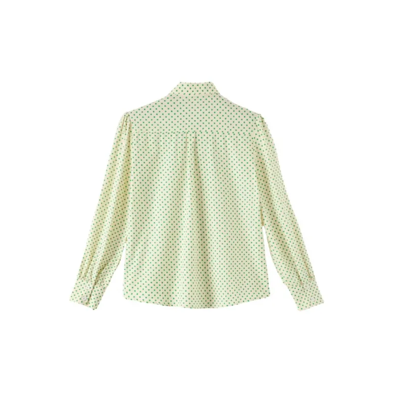 Late White Shirt Women's Polka Dot-1