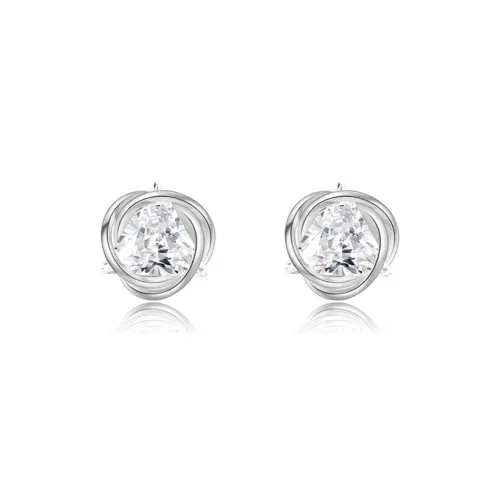 LOVE WHEEL S925 Silver Stud Earrings Women's