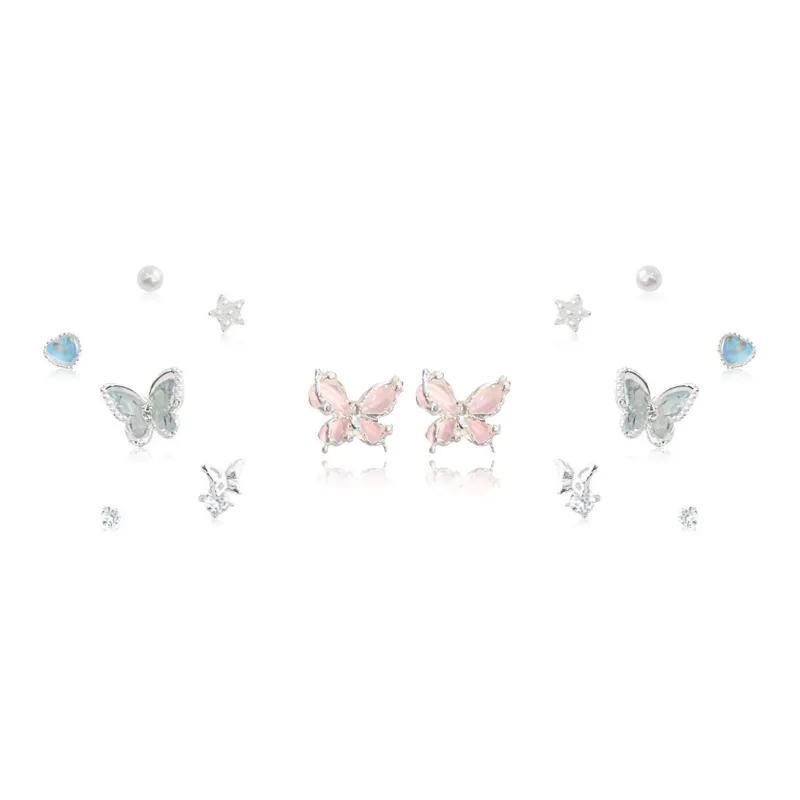 COPI Silver Needle Earrings Unisex-6