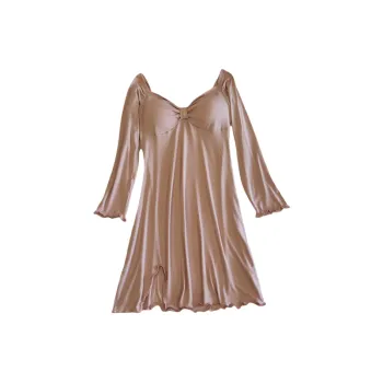 CAIHENGTONG Nightgown Women's Nude Pink